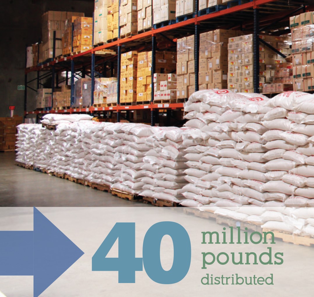 40 Million Pounds of Rice Distributed to Local Food Banks